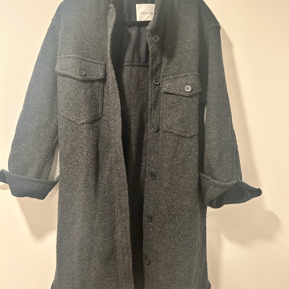 Wilfred Free Long Ganna Wool Shacket